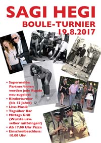 Ausschreibung Boule-Turnier Sagi Hegi 2017